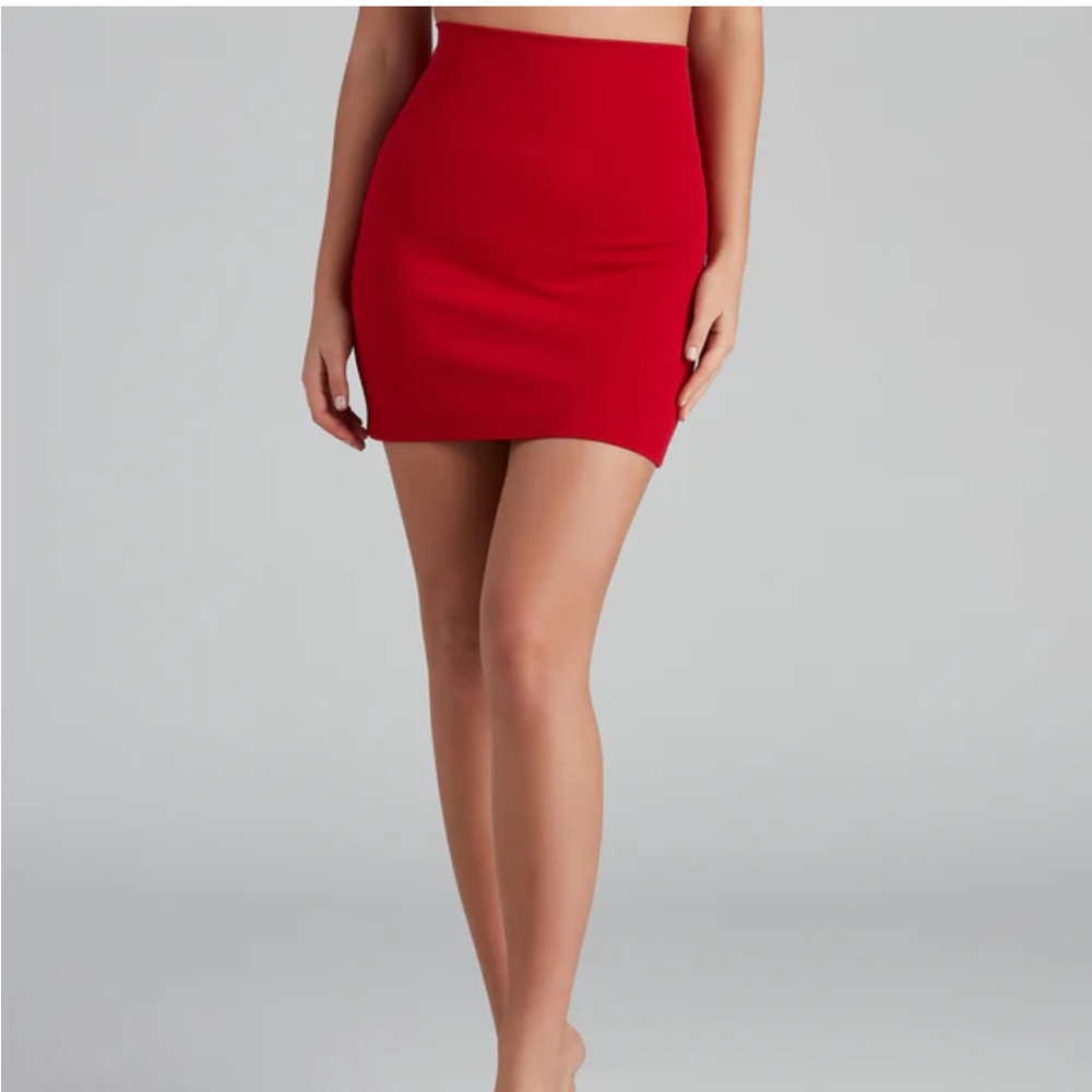 Revolve red mini skirt